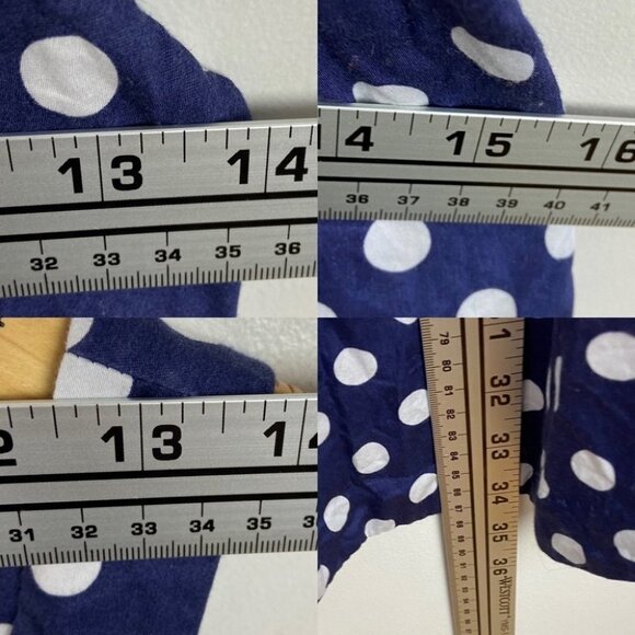 Anthropologie Dixie Dot Dress Blue White Polka Dot Vanessa Virginia Mini Size 0 - Picture 10 of 11